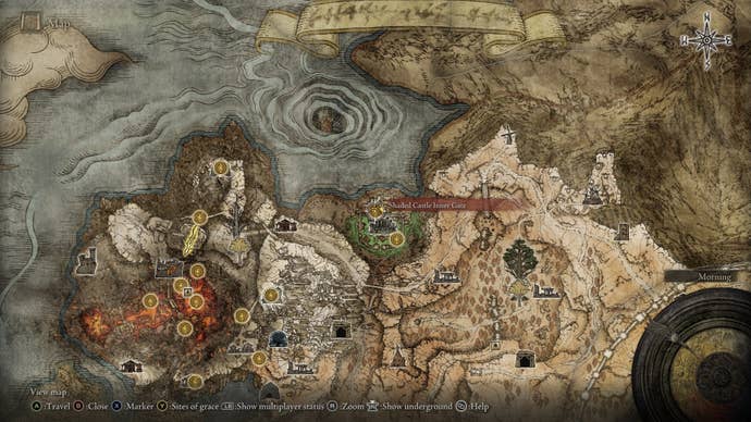 Elden Ring Shaded Castle map